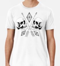 Doppelter Schädel Premium T-Shirt