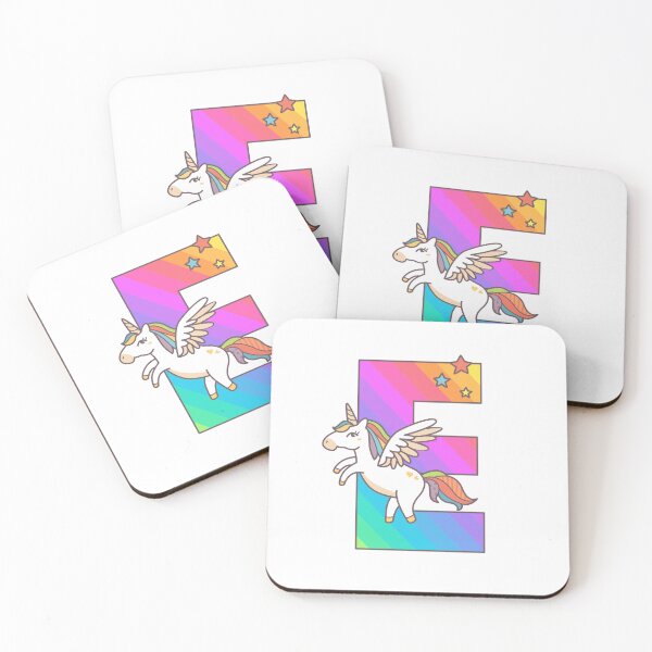 Item preview, Unicorn Monogram Letter E Initial Cute Birthday Gift designed and sold by Delightfully Cynical.