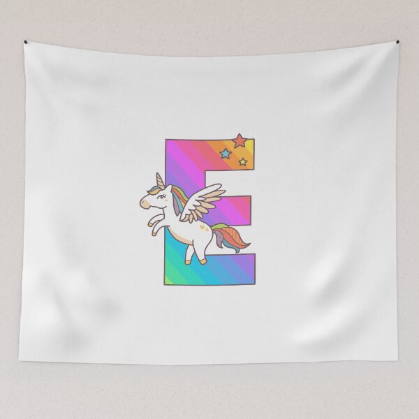Item preview, Unicorn Monogram Letter E Initial Cute Birthday Gift designed and sold by Delightfully Cynical.