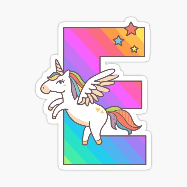 Cute Unicorn Rainbow Cartoon Initial Letter K Monogram Premium T-Shirt