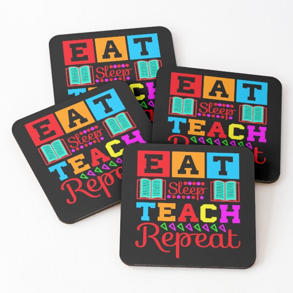 Item preview, Eat sleep teach repeat designed and sold by sweary12.
