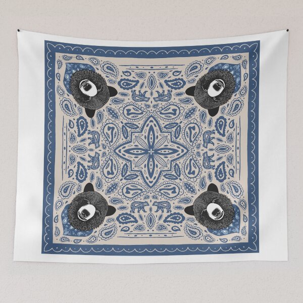 Item preview, Blue Lumberjack Bear Bandana Scarf Design  designed and sold by RDevane.