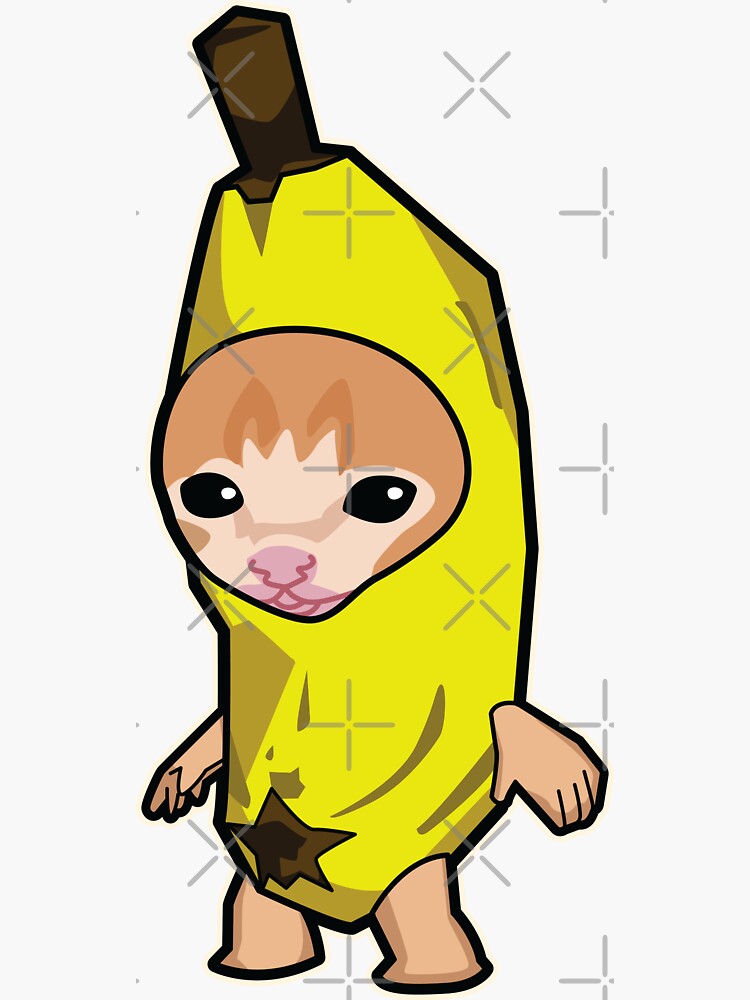 "Banana Cat meme" Sticker for Sale by Rzera- | Redbubble