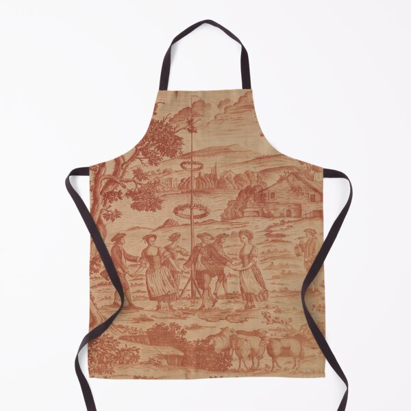 Item preview, Terracotta British Maypole Toile Textile Print designed and sold by Elizabeth Szkirpan.