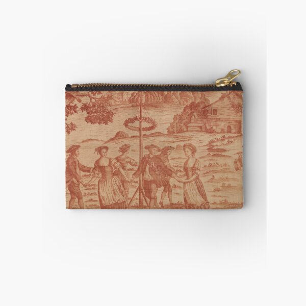 Item preview, Terracotta British Maypole Toile Textile Print designed and sold by Elizabeth Szkirpan.
