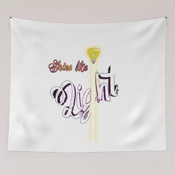 Item preview, Shine like light motivational t shirt designed and sold by Selvadesigns.