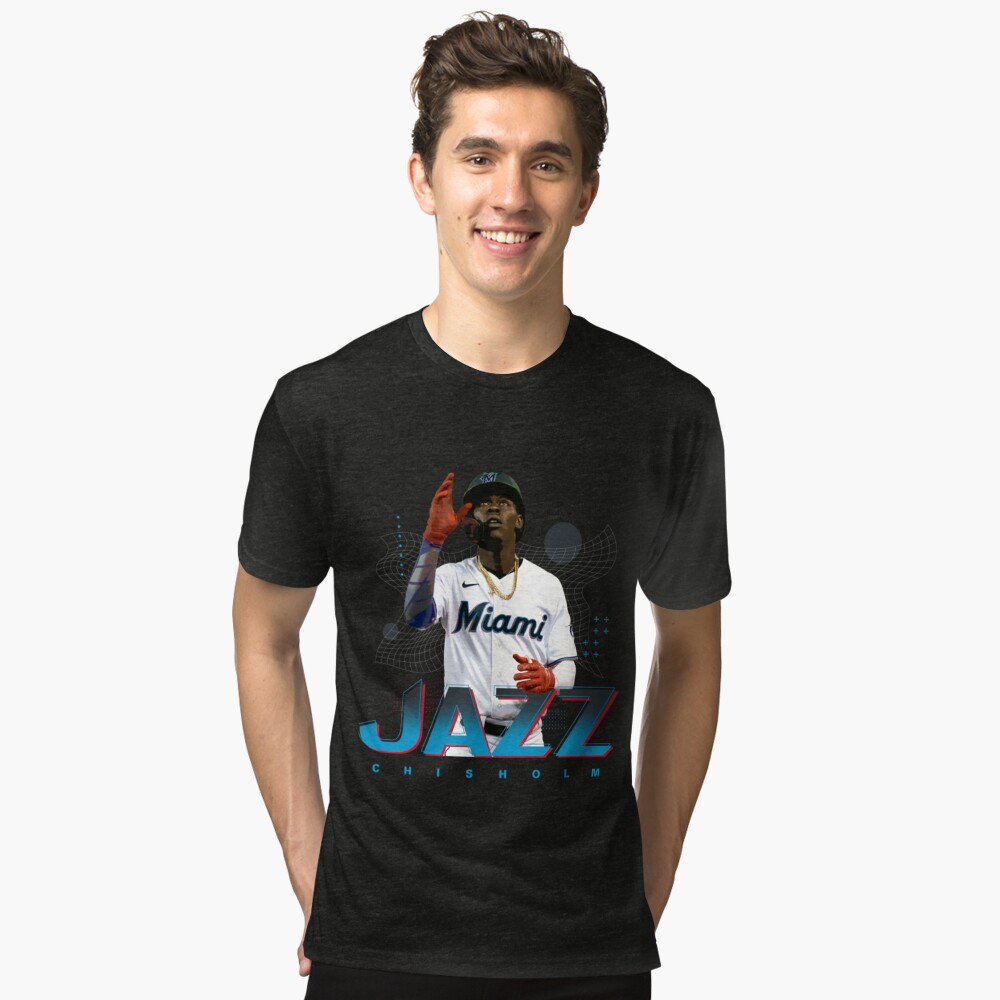  Jazz Chisholm Jr. 3/4 Sleeve T-Shirt (Baseball Tee, X