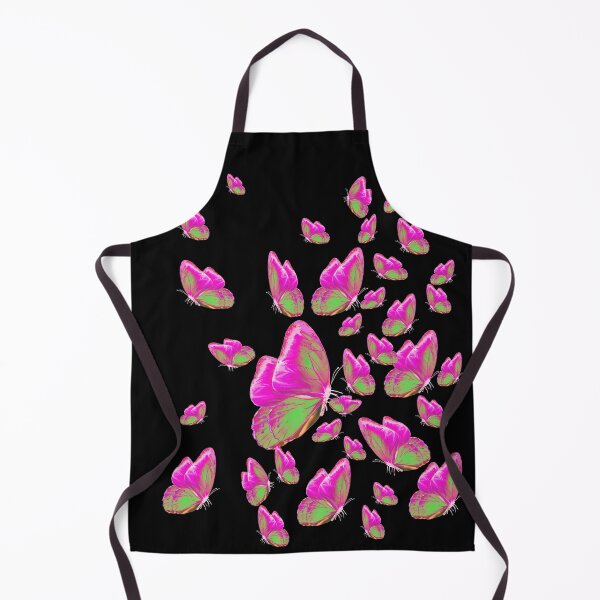 Item preview, Pink and Green Butterflies with Black Background designed and sold by atroffire.