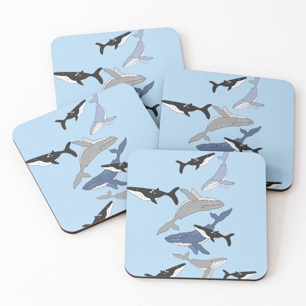 Item preview, Ocean Swimming whales  designed and sold by skylarhkim.