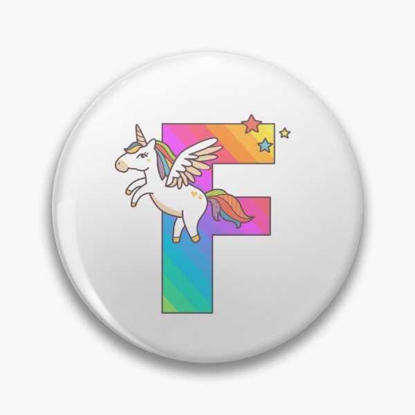 Item preview, Unicorn Monogram Letter F Initial Cute Birthday Gift designed and sold by Delightfully Cynical.