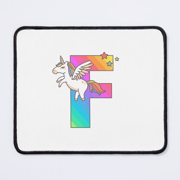 Item preview, Unicorn Monogram Letter F Initial Cute Birthday Gift designed and sold by Delightfully Cynical.