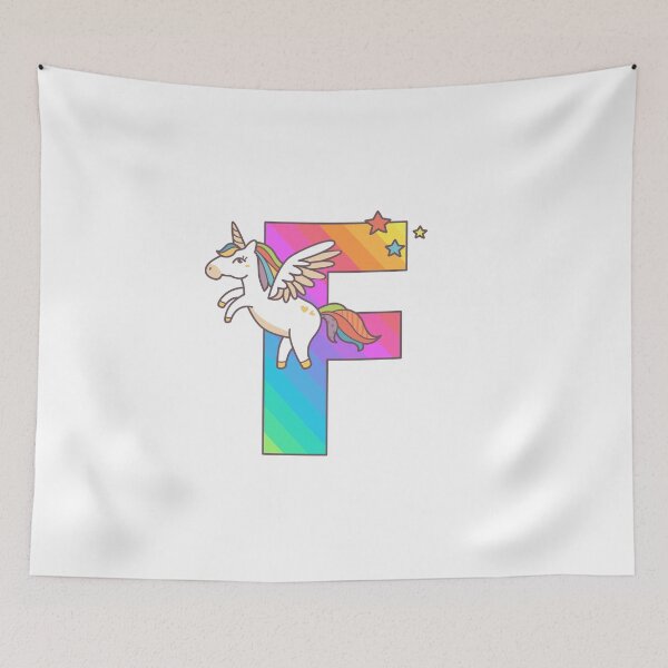 Item preview, Unicorn Monogram Letter F Initial Cute Birthday Gift designed and sold by Delightfully Cynical.