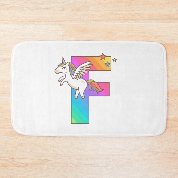 Item preview, Unicorn Monogram Letter F Initial Cute Birthday Gift designed and sold by Delightfully Cynical.