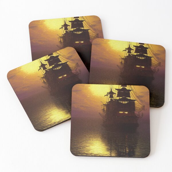 Item preview, Ghost ship sunset designed and sold by cr6zym1nd.