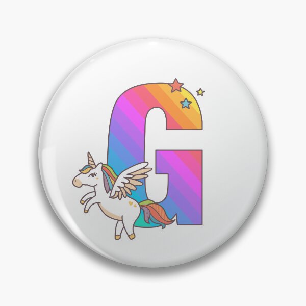 Item preview, Unicorn Monogram Letter G Initial Cute Birthday Gift designed and sold by Delightfully Cynical.