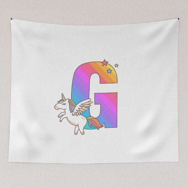 Item preview, Unicorn Monogram Letter G Initial Cute Birthday Gift designed and sold by Delightfully Cynical.