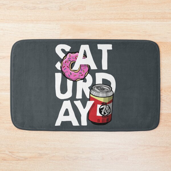Item preview, Saturday  Doughnuts  Beer White Print designed and sold by LeonardoHauck.