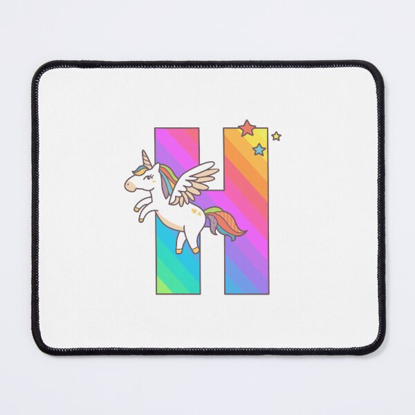 Item preview, Unicorn Monogram Letter H Initial Cute Birthday Gift designed and sold by Delightfully Cynical.