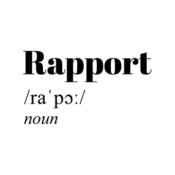Dictionary title, Rapport&quot; Sticker for Sale by wonderfulstate 