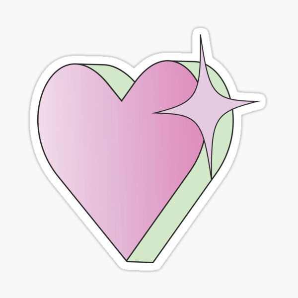 "Sparkling Pink Heart" Sticker for Sale by SlowdawnDesign Redbubble