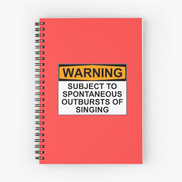 Item preview, WARNING: SUBJECT TO SPONTANEOUS OUTBURSTS OF SINGING designed and sold by Rob Price.