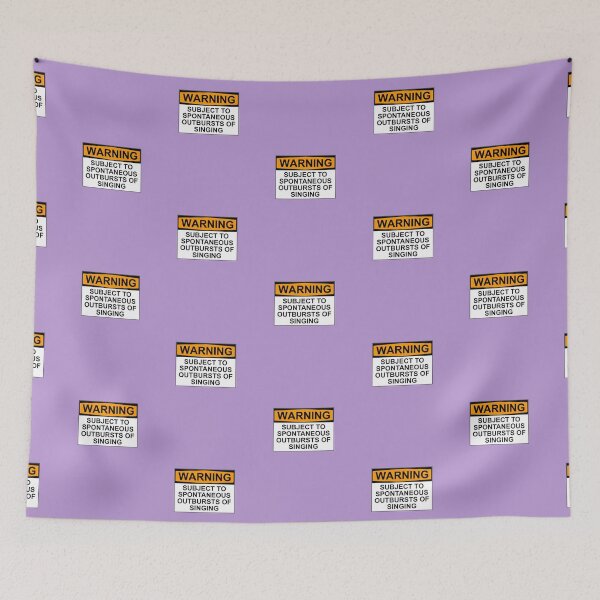 Item preview, WARNING: SUBJECT TO SPONTANEOUS OUTBURSTS OF SINGING designed and sold by Rob Price.