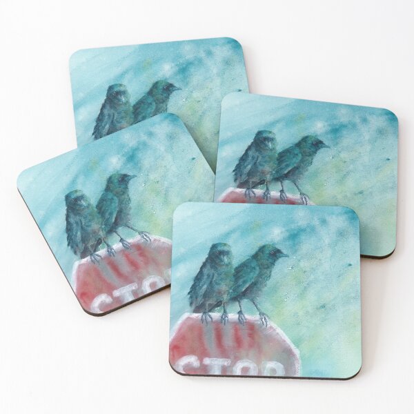 Item preview, Stop in the Name of the Caw II Watercolor Painting designed and sold by Valerie Englehart.