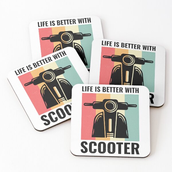 Item preview, scooter, jinete, scootering, motocicleta, vendimia, retro designed and sold by CuteDesigns1.