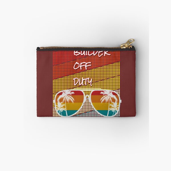 Item preview, Builder Off Duty with retro sunset & sunglasses. designed and sold by CristalleLisa.