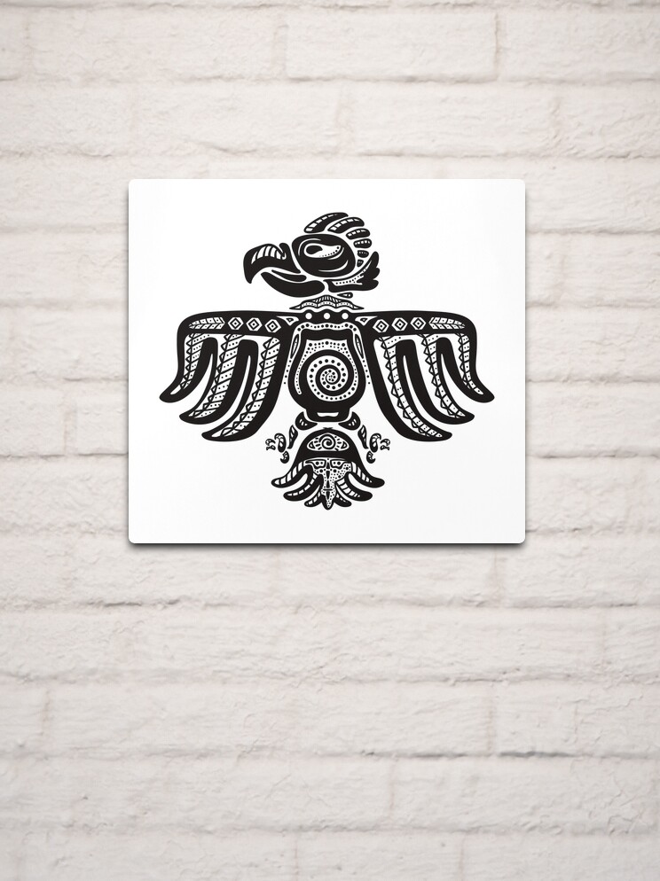 Lámina metálica «Águila azteca - Símbolo guerrero de valentía (negro)» de  designite | Redbubble
