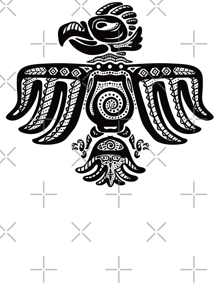 Camiseta para niños «Águila azteca - Símbolo guerrero de valentía (negro)»  de designite | Redbubble