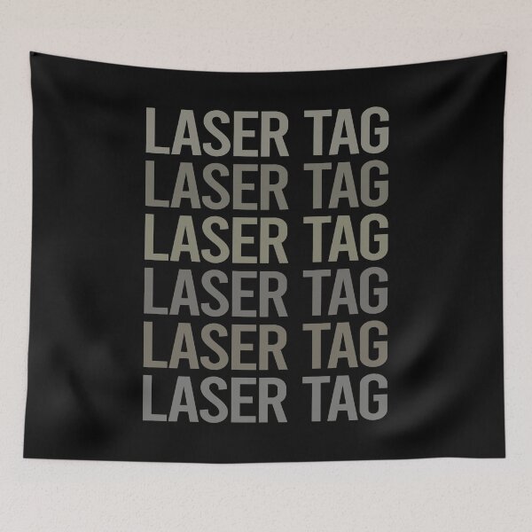 Item preview, Gray Text Art Laser Tag designed and sold by StoreCalamity.