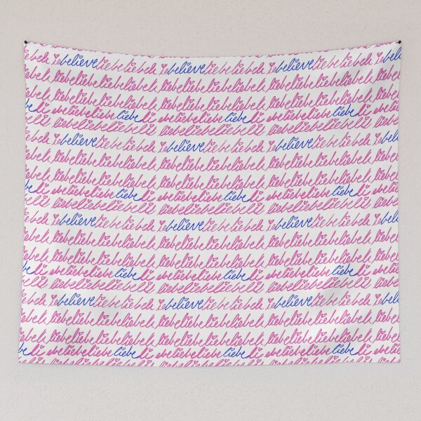 Aperçu de l'œuvre Liebe Believe Plain Cursive créée et vendue par Rivermuddess.