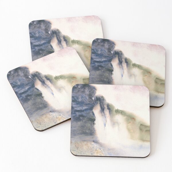 Item preview, Tundra Falls Watercolor Painting designed and sold by Valerie Englehart.
