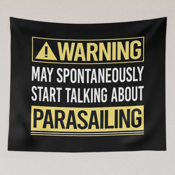 Item preview, Warning About Parasailing Parascending Parakiting designed and sold by WrightTrouble.
