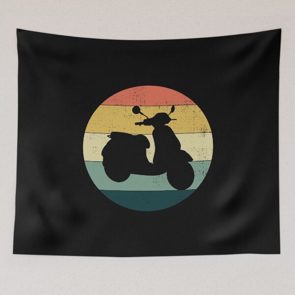 Item preview, Scooter Rider Scootering Motorcycle Vintage Retro designed and sold by CuteDesigns1.