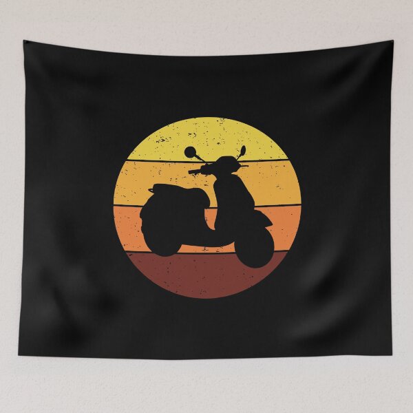 Item preview, Scooter Rider Scootering Motorcycle Vintage Retro designed and sold by CuteDesigns1.