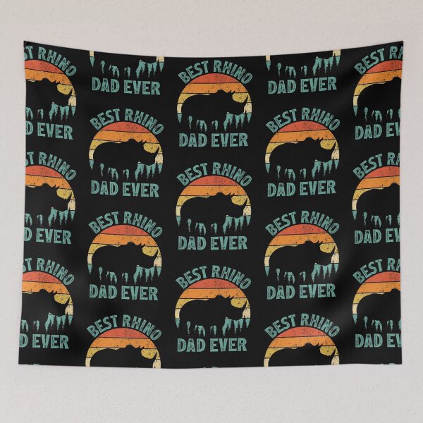 Item preview, Funny Rhino Vintage Best Rhino Dad Ever designed and sold by aaronbolser.