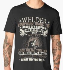 Welding Soft Screen Printed Summer graphic Welder gift Tshirt Men's Premium T-Shirt