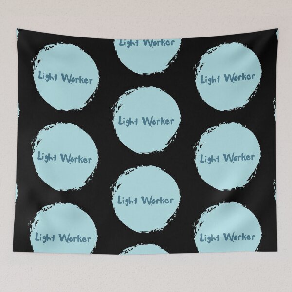 Item preview, Light Worker | Blue Text on Aqua | High Vibrational | About Light Workers designed and sold by FrequencyV.