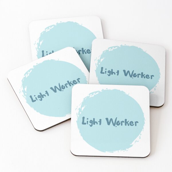 Item preview, Light Worker | Blue Text on Aqua | High Vibrational | About Light Workers designed and sold by FrequencyV.