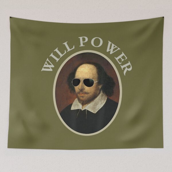 Item preview, William Shakespeare Will Power Art-Positive Quote designed and sold by HildaLin.