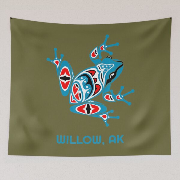 Item preview, Willow Alaska Red Blue Frog Pnw Indian Art Native American designed and sold by HildaLin.