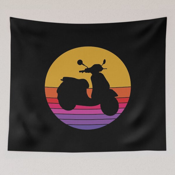Item preview, Scooter Rider Scootering Motorcycle Vintage Retro designed and sold by CuteDesigns1.