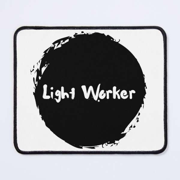 Item preview, Light Worker | White Text on Black | High Vibrational  designed and sold by FrequencyV.