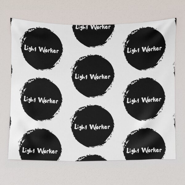 Item preview, Light Worker | White Text on Black | High Vibrational  designed and sold by FrequencyV.