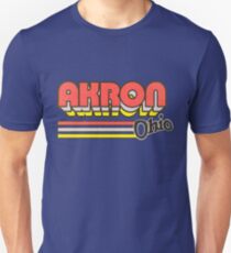 Akron, OH | City Stripes Unisex T-Shirt