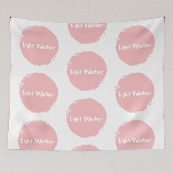 Item preview, Light Worker | White Text on Pink | High Vibrational  designed and sold by FrequencyV.