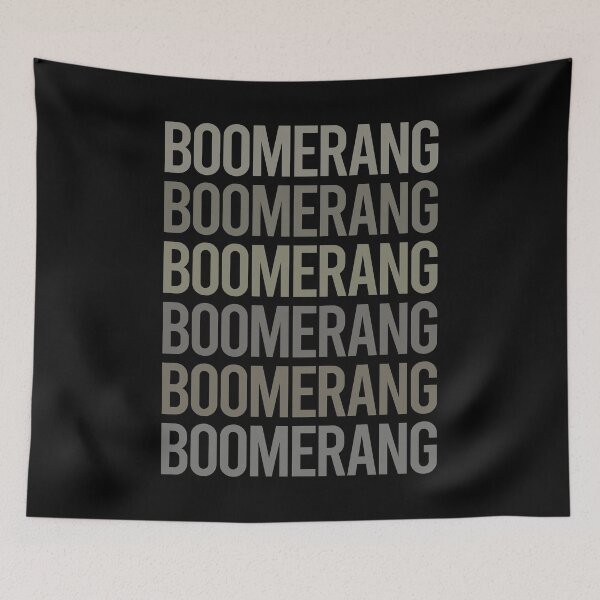 Item preview, Gray Text Art Boomerang designed and sold by StoreCalamity.