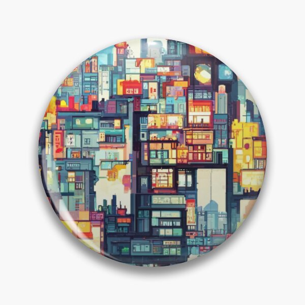 Item preview, Colorful pixel city. designed and sold by Misterplankton.